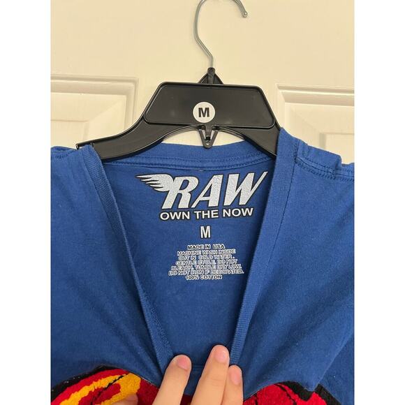 Rawalty Men's Blue Graphic Print Short Sleeve Crew Neck T-Shirt Size Medium - Picture 2 of 4